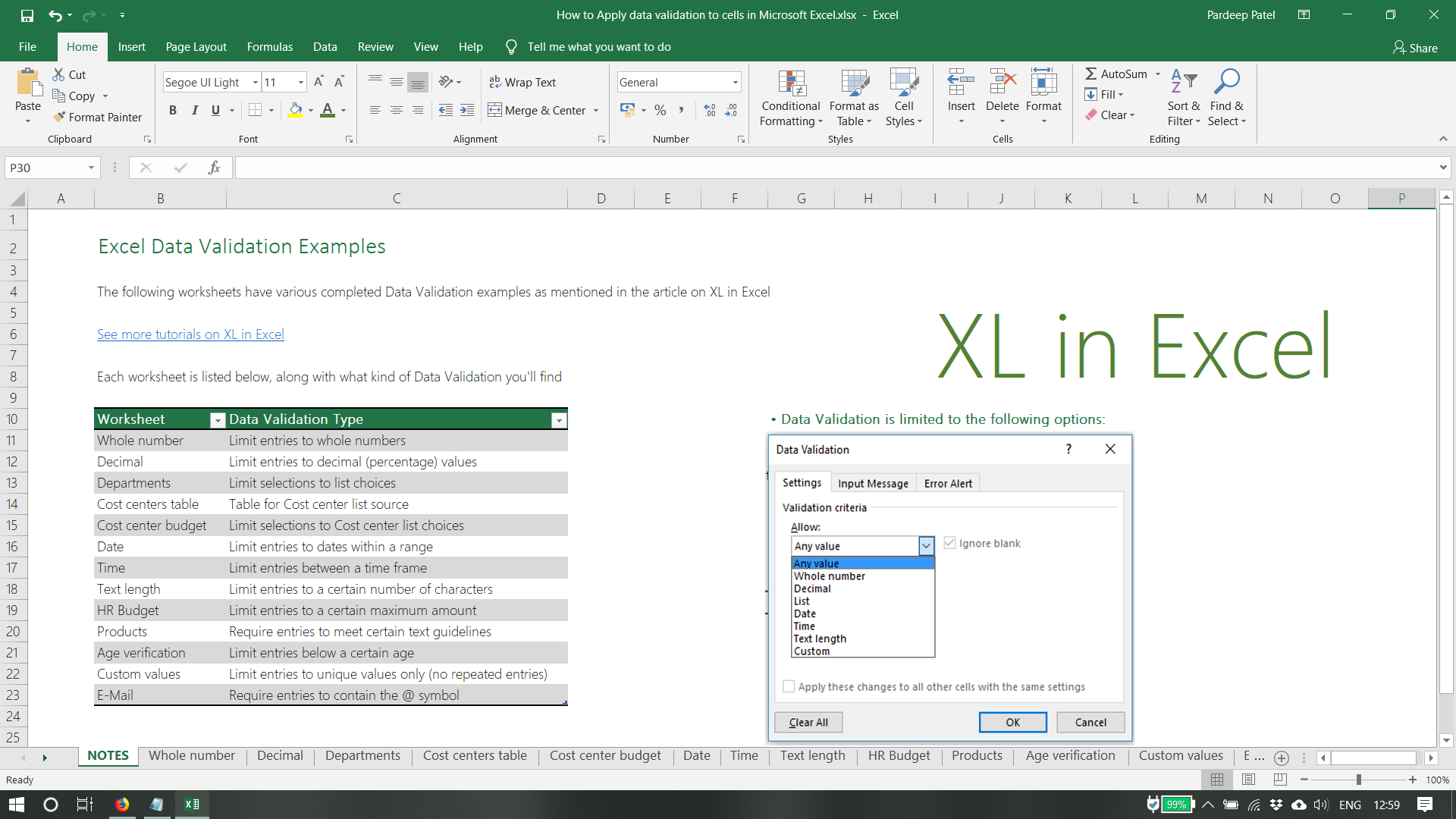 how-to-apply-data-validation-to-cells-in-microsoft-excel-xl-in-excel