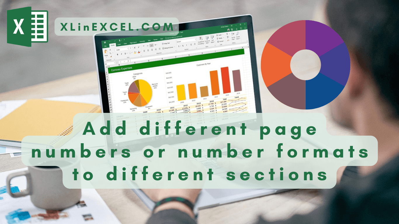 Add different page numbers or number formats to different sections